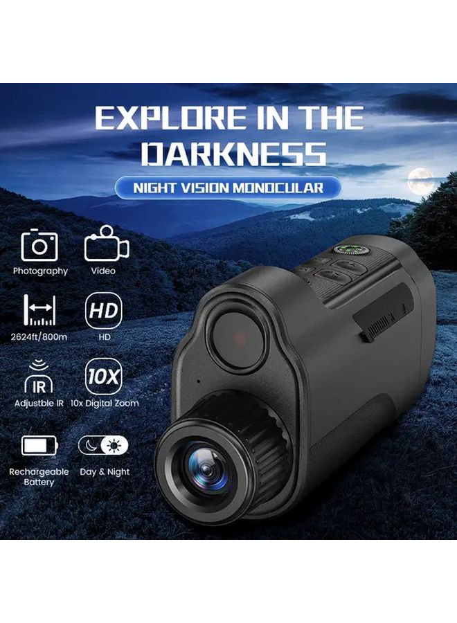 Black 2 Inch Screen HD Digital Night Vision 10X Infrared for Outdoor Camping Wildlife Observation - Image 1