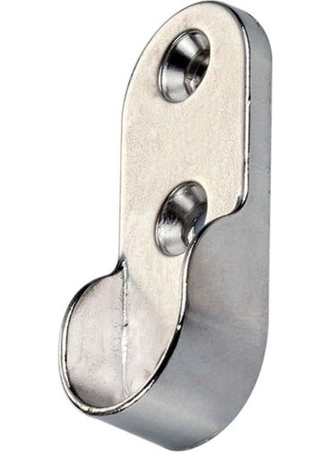 Nobel Hanger Flange Chrome Oval Wardrobe Clothes Hanger 2 Pieces  - Image 3