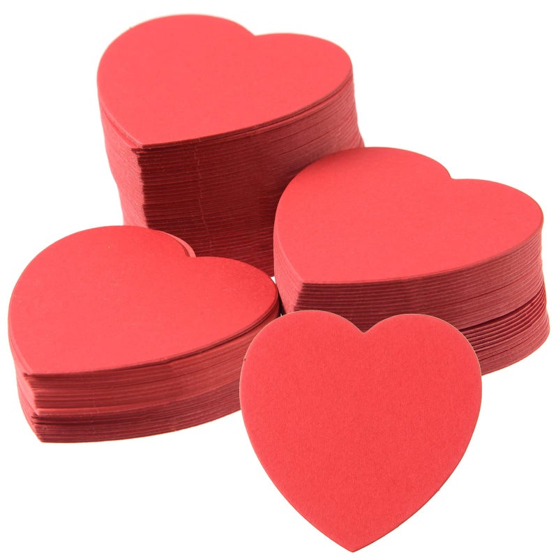 360 Pieces Small Heart Cutouts Paper Heart Shapes 2 Inch Red Hearts Confetti Valentine Heart Die Cuts for Valentines Day Craft Birthday Wedding Party Decor Kids Love and Peace School Craft Projects