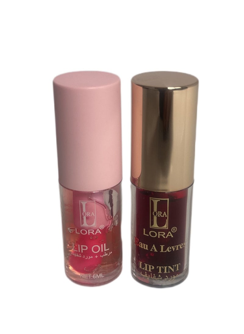 LORA 2-Piece Lip Oil 6 ml & Lip Tint  7 ml  - Image 1