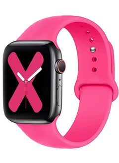 Ten Tech Silicone Sport Band for Apple Watch Ultra/Ultra 2 49mm 45mm 44mm 42mm, Waterproof Soft Silicone Sports Band for iWatch Ultra SE 8/7/6/5/4/3/2/1, Purple pink