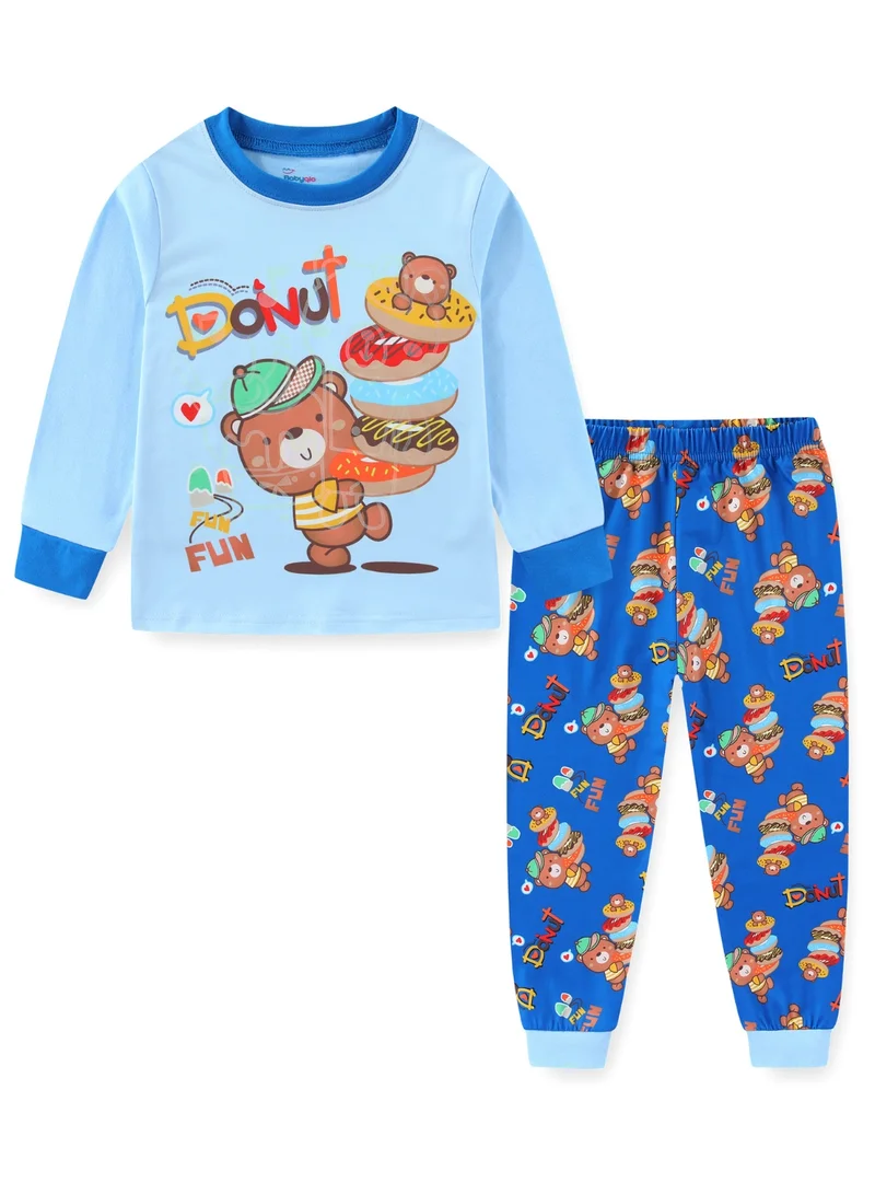 بيبي كلو Glow Donut Bear Boys Cotton Pajama Set
