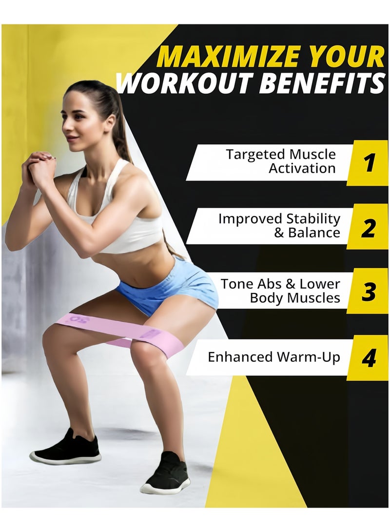 DRAVEN - GG Set of 3 Resistance Bands Elastic Exercise Latex Loop Bands Men Women Workout Bands Stretch Fitness Bands for Home Gym Yoga Latex Rally with Hip Lift, Leg Training, Rally Ring, Fitness, Leg Exercise - Image 4