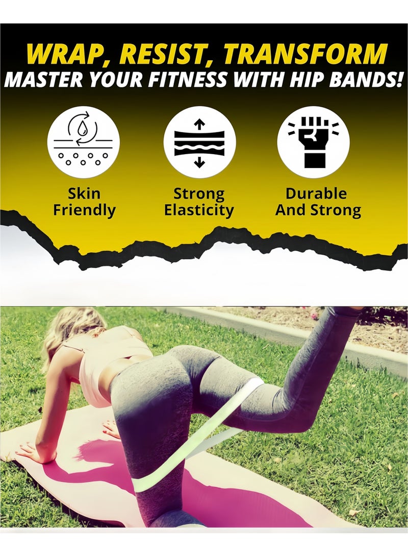 DRAVEN - GG Set of 3 Resistance Bands Elastic Exercise Latex Loop Bands Men Women Workout Bands Stretch Fitness Bands for Home Gym Yoga Latex Rally with Hip Lift, Leg Training, Rally Ring, Fitness, Leg Exercise - Image 2