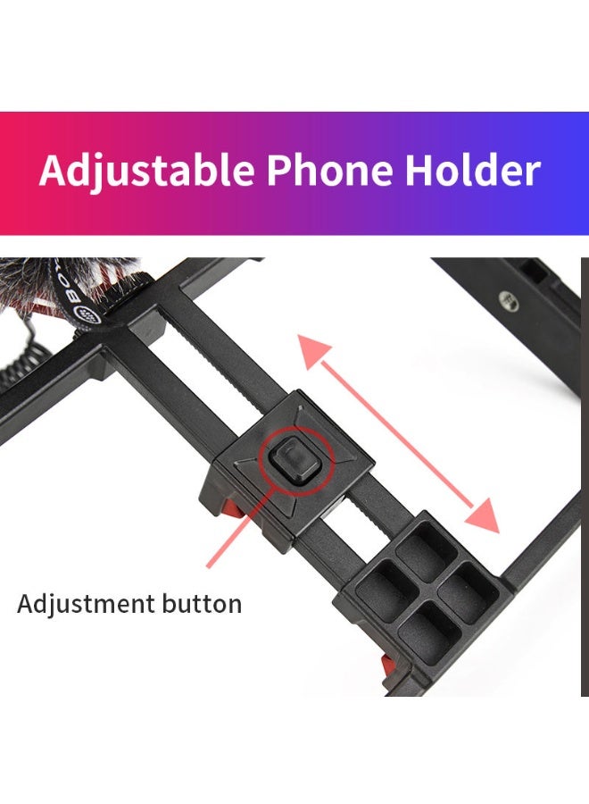 Jmary MT33 Mobile Phone Vlogging Filmmaking Cage Stabilizer with Tripod - Image 3