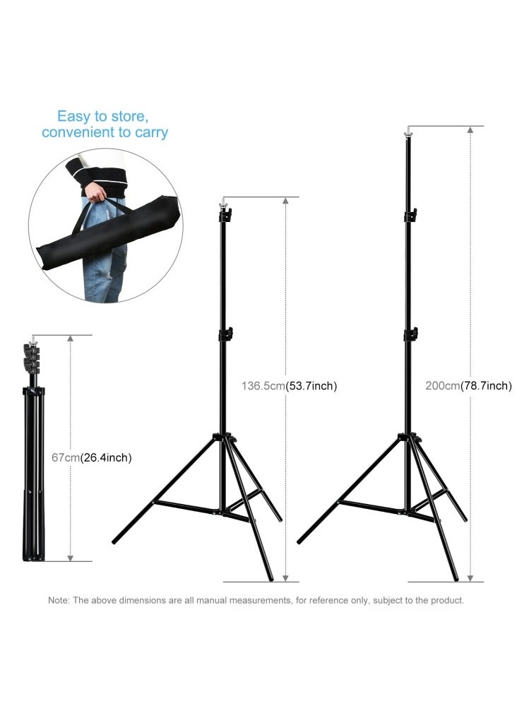 PULUZ - PULUZ 2.9x2m Photo Studio Background Support Stand Backdrop Crossbar Bracket Kit with Red / Blue / Green Polyester Backdrops - Image 1