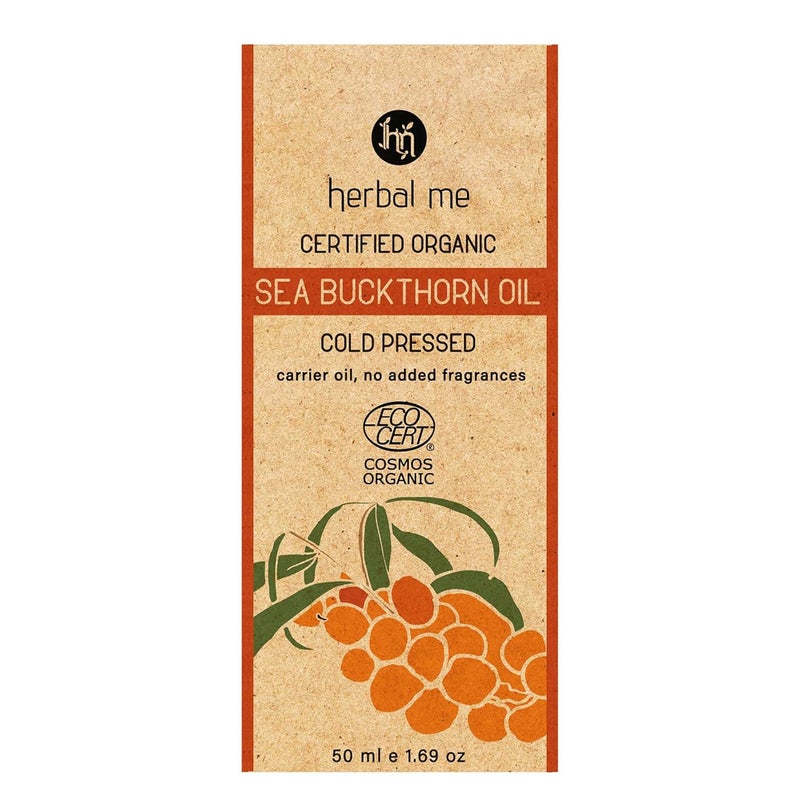 HM HERBAL ME زيت البحر النبق العضوي المعتمد من HM 100% طبيعي من الدرجة العلاجية مضغوط على البارد للبشرة والشعر 50 مل - Image 5
