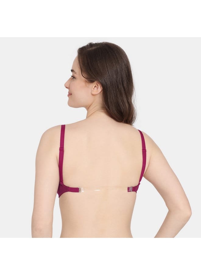 zivame Zivame Solid Balconette Bra with Hook and Eye Closure  - Image 2
