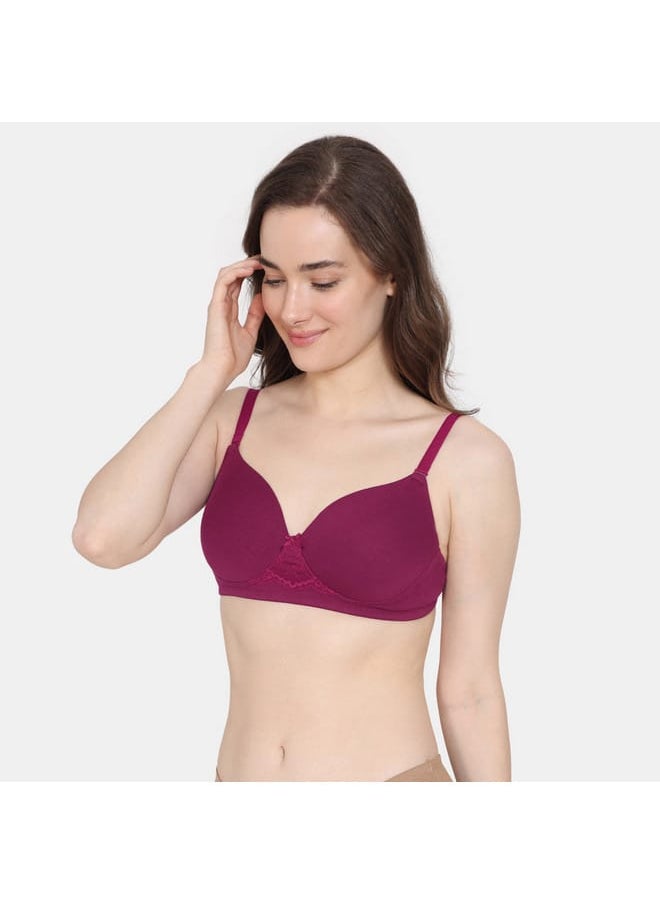 zivame Zivame Solid Balconette Bra with Hook and Eye Closure  - Image 3