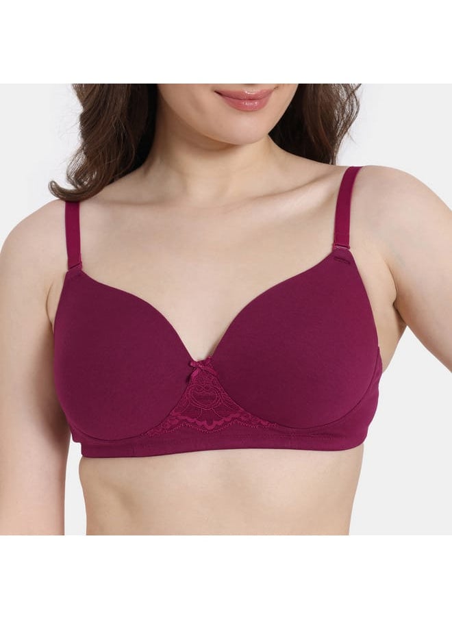zivame Zivame Solid Balconette Bra with Hook and Eye Closure  - Image 4