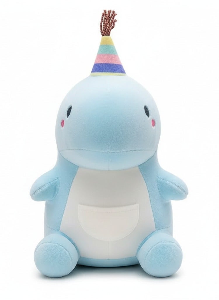 Cute Dinosaur Plush Toy with Party Hat, Ultra Soft Stuffed Animal Pillow, 30cm Kawaii Plushie for Kids Birthday, Eid & All Occasions - Image 1