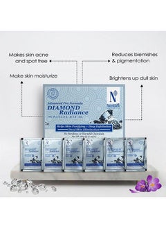 NUTRIGLOW Natural'S Advanced Pro Formula Diamond Radiance Facial Kit For Make Skin Acne & Spot Freebrightens Up Dull Skin 60Gm  - Image 4