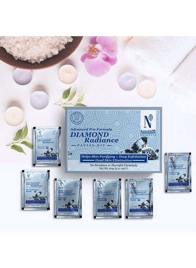 NUTRIGLOW Natural'S Advanced Pro Formula Diamond Radiance Facial Kit For Make Skin Acne & Spot Freebrightens Up Dull Skin 60Gm  - Image 3