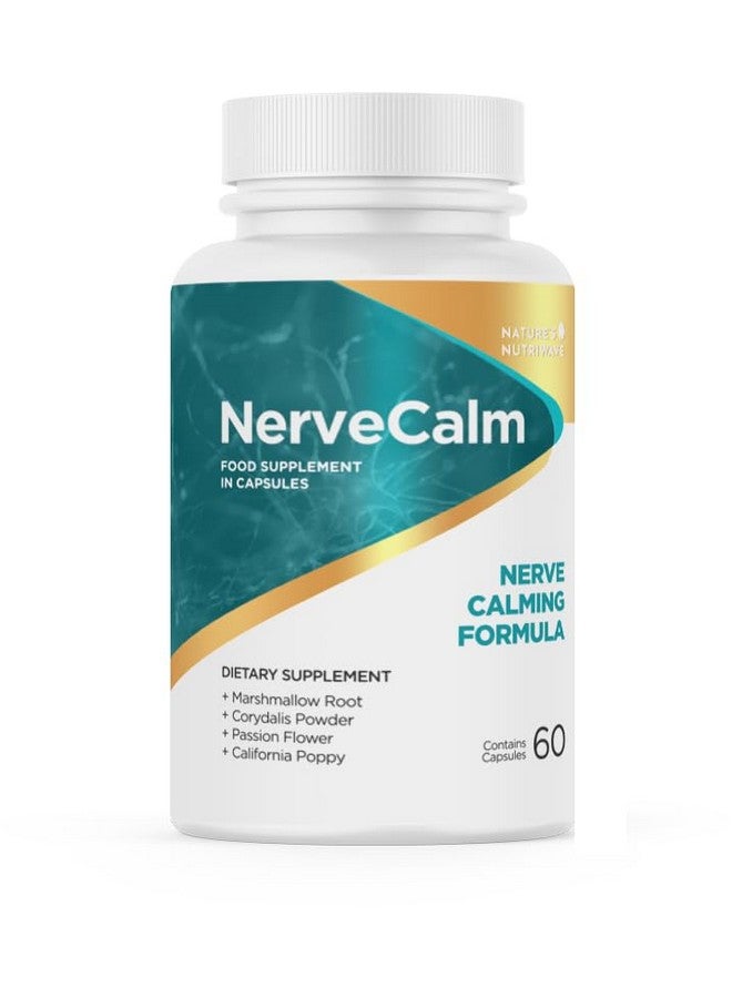 NerveCalm - Natural Calm Supplement | Herbal Blend with Passion Flower, Prickly Pear & California Poppy | Vegan Capsules, Non-GMO, 1 Month Supply | Made in USA - Image 1