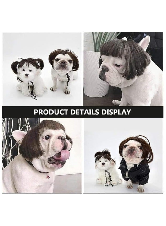 شعر مستعار للكلاب، غطاء رأس قابل للتعديل للحيوانات الأليفة للكلاب الصغيرة والمتوسطة والكبيرة - Image 3