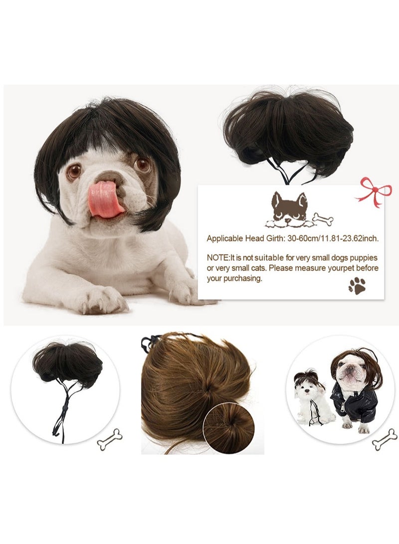 شعر مستعار للكلاب، غطاء رأس قابل للتعديل للحيوانات الأليفة للكلاب الصغيرة والمتوسطة والكبيرة - Image 5