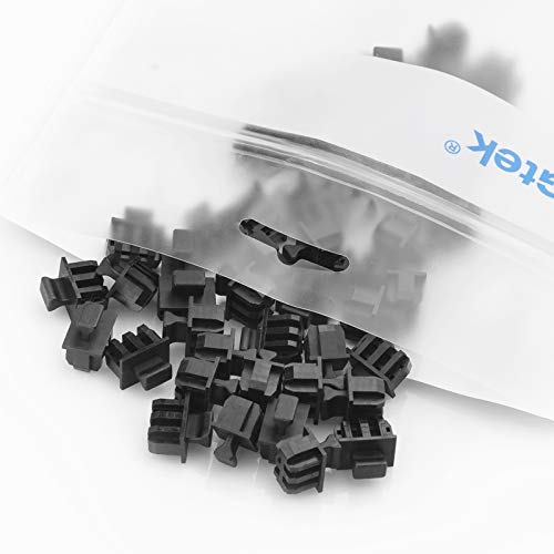 10Gtek SFP SFP+ Dust Cover, Anti-Dust Cap for SFP SFP+ port, Fiber Optic Dust Caps, Port Protector for Switch/Network Cards/Router/Media Converters, PVC, 50 Pack - Image 1