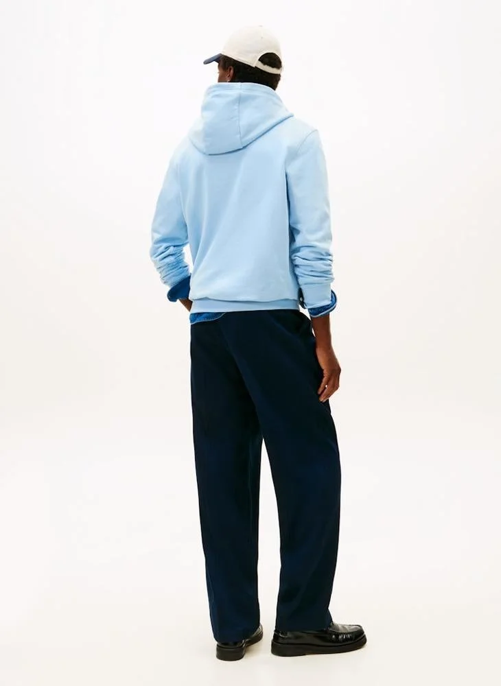 TOMMY HILFIGER Flag Embroidery Terry Drawstring Hoody