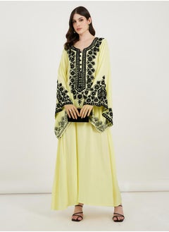 Maxim Creation Thread Aariwork Kaftan with Flute Sleeves by Styli  - Image 1