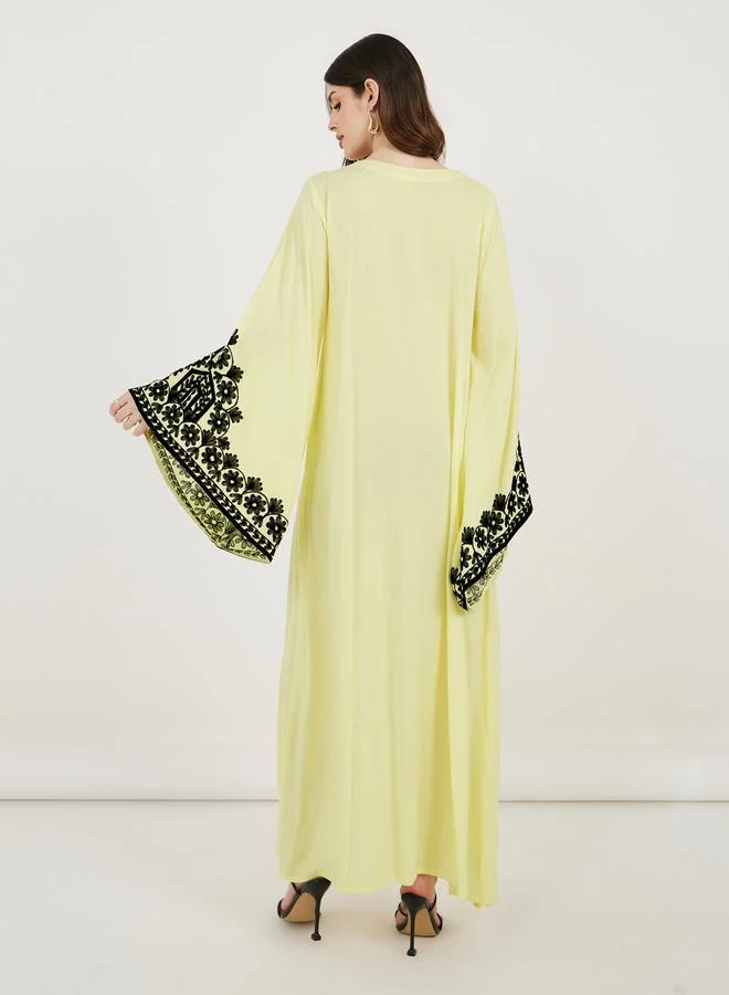 Maxim Creation Thread Aariwork Kaftan with Flute Sleeves by Styli
