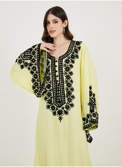 Maxim Creation Thread Aariwork Kaftan with Flute Sleeves by Styli  - Image 3