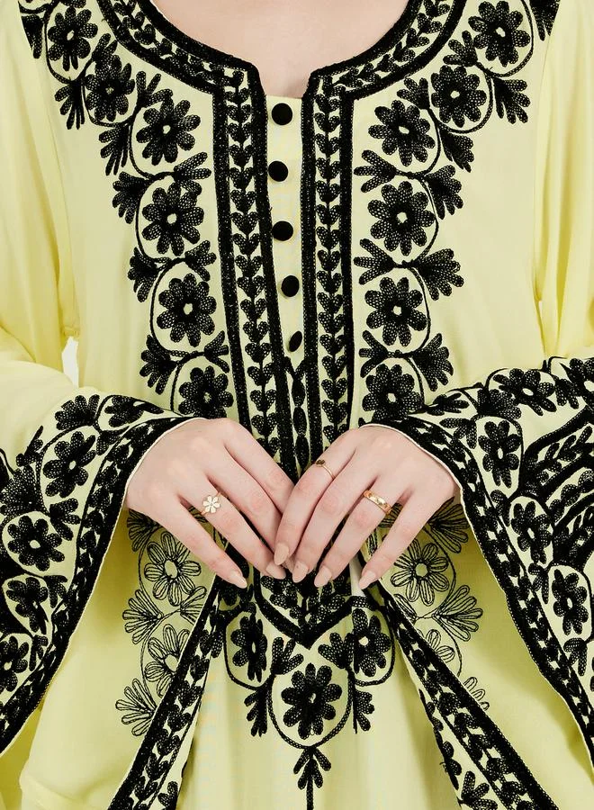 Maxim Creation Thread Aariwork Kaftan with Flute Sleeves by Styli