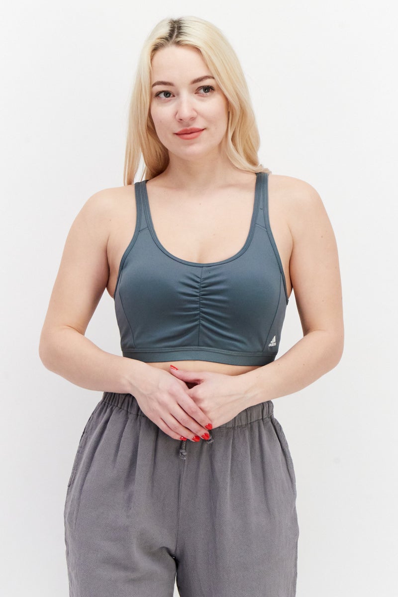 Adidas Women Padded Sports Bra, Sage - Image 1