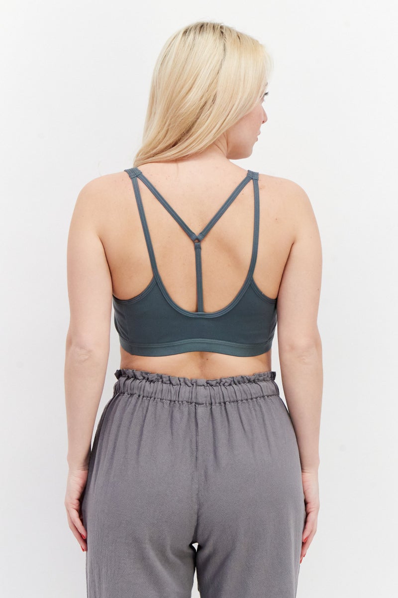 Adidas Women Padded Sports Bra, Sage - Image 3