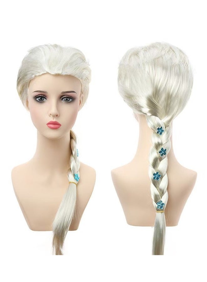ضوء الشعر الاشقر لعب دور الأميرة الشعر المستعار الأميرة طويلة نسج الشعر المستعار الاصطناعية ، ومناسبة لحزب هالوين - Image 1