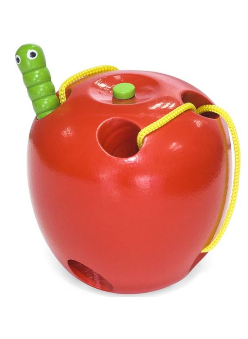 Viga Threading Apple – Wooden Lacing Toy for Toddlers (Ages 3+) - Image 2