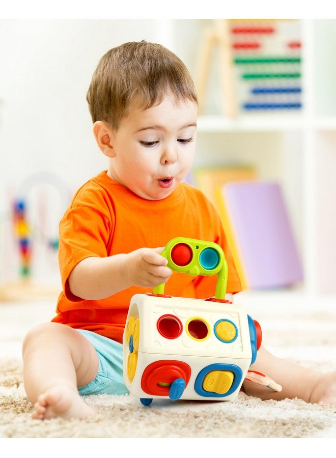 Vanmor Busy Cube For Toddlers Kids, Montessori Sensory Activities Busy Board, 10 In 1 Fidget Cube Autism Learning Travel Toys, Baby Gifts For Christmas - Image 4