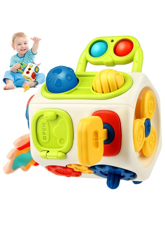 Vanmor Busy Cube For Toddlers Kids, Montessori Sensory Activities Busy Board, 10 In 1 Fidget Cube Autism Learning Travel Toys, Baby Gifts For Christmas - Image 1