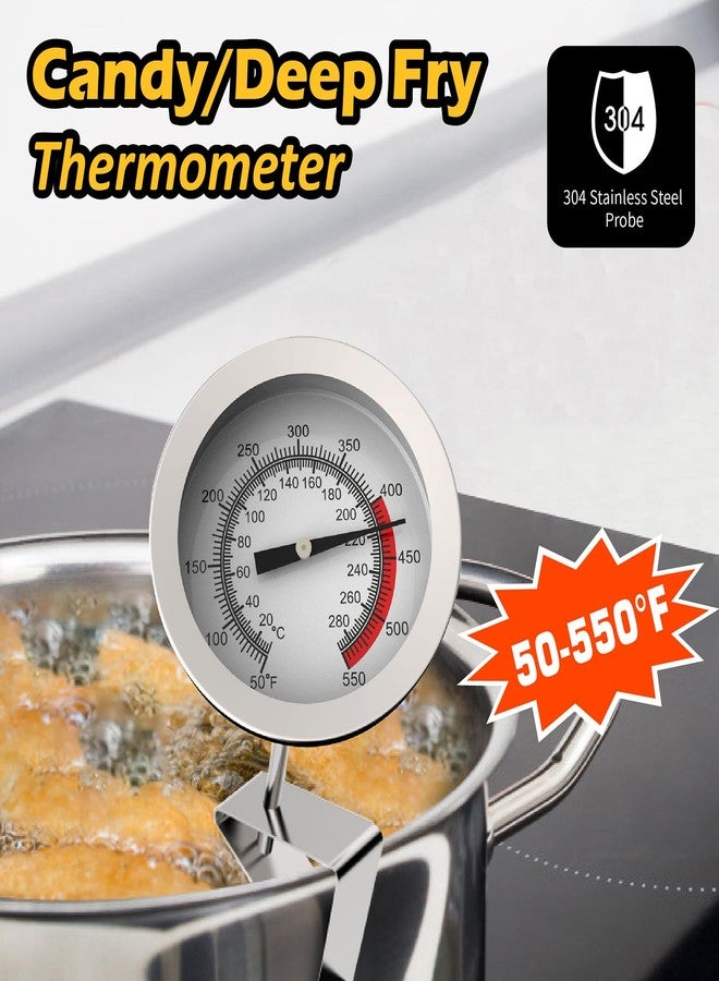 Anicooking Candy/Deep Fry Oil Thermometer for Frying (2 Pack) with 12'' Probe & Pot Clip,- CookingThermometer for Frying Oil Candle Making Hot Deep Fryer (2, 12) - Image 3