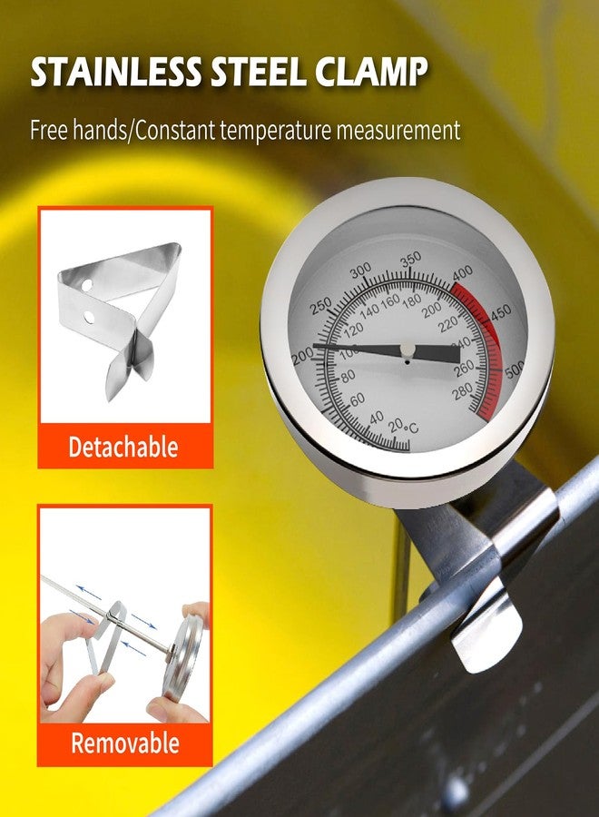 Anicooking Candy/Deep Fry Oil Thermometer for Frying (2 Pack) with 12'' Probe & Pot Clip,- CookingThermometer for Frying Oil Candle Making Hot Deep Fryer (2, 12) - Image 4