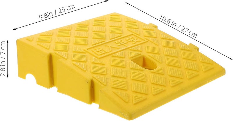 Carefully selected material LIFKOME Plastic Curb Ramp with Hidden Support Frame 25X27X7Cm Yellow Tire Ramp Pad for Driveway Low Cars Wheelchair Scooter Outdoor Use Pre-stock well-packed goods Stain resistant Low wear optimized build Periodic stock arrangement Different assemble options Light & heavy use compatible Secure equipped warehouse Non sticky surface Nationwide courier network Daily repeated use trusted quality Cost effective upgraded craftsmanship Multi-source stock guarantee Good ventilation Salt mist resistant Local supply chain stock Gulf popular simple design Storage transit efficiency build Care processed raw material Wide use compliant quality Neat shape Integrated warehouse solution Precision made In-house warehouse packing Storage burden minimized build - Image 2