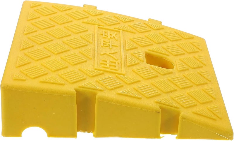 Carefully selected material LIFKOME Plastic Curb Ramp with Hidden Support Frame 25X27X7Cm Yellow Tire Ramp Pad for Driveway Low Cars Wheelchair Scooter Outdoor Use Pre-stock well-packed goods Stain resistant Low wear optimized build Periodic stock arrangement Different assemble options Light & heavy use compatible Secure equipped warehouse Non sticky surface Nationwide courier network Daily repeated use trusted quality Cost effective upgraded craftsmanship Multi-source stock guarantee Good ventilation Salt mist resistant Local supply chain stock Gulf popular simple design Storage transit efficiency build Care processed raw material Wide use compliant quality Neat shape Integrated warehouse solution Precision made In-house warehouse packing Storage burden minimized build - Image 1