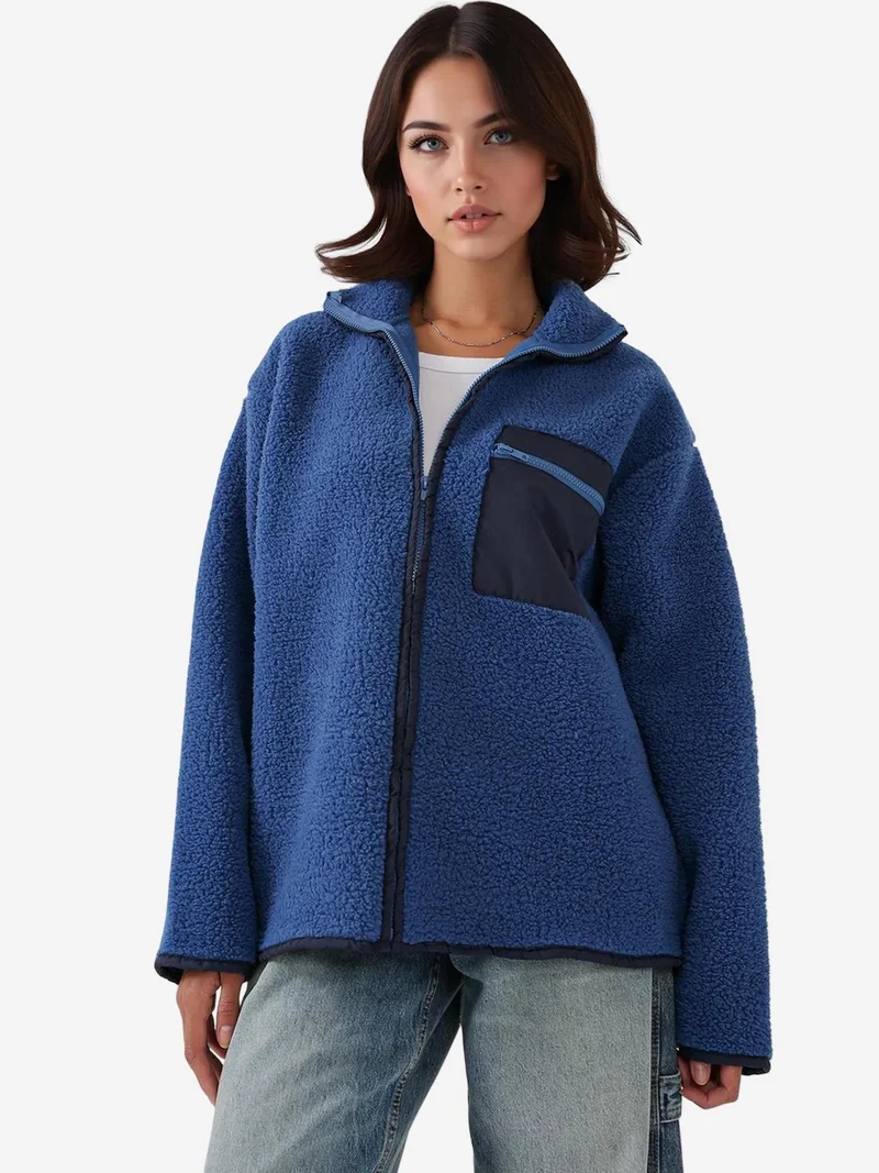 BDART Pocket Detailed Oversized Plush Coat