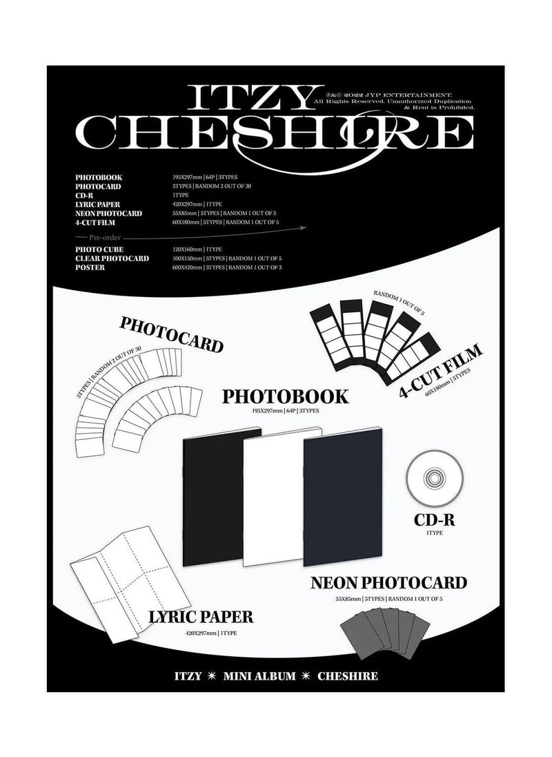 Itzy - Itzy 6th Mini Album Cheshire Standard Edtion Version A Kpop CD with Photobook Photocards and More - Image 1