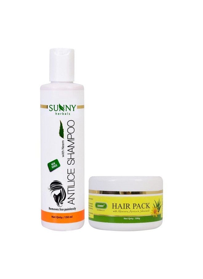 Sunny Anti Lice Shampoo(150 Ml) & Hair Pack(100Gm) ; Relieves Itching And Prevents Reinfestation ; Conditions Hair Adds Shine ; Strengthens Hair Roots ; Gives Soft Shiny & Fragrant Hair  - Image 2