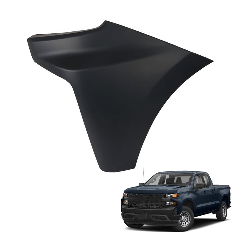 ANTUKO Black Front Bumper End Cap Extension Left Side Replacement for 2019 2020 2021 2022 Silverado 1500 GM1016110