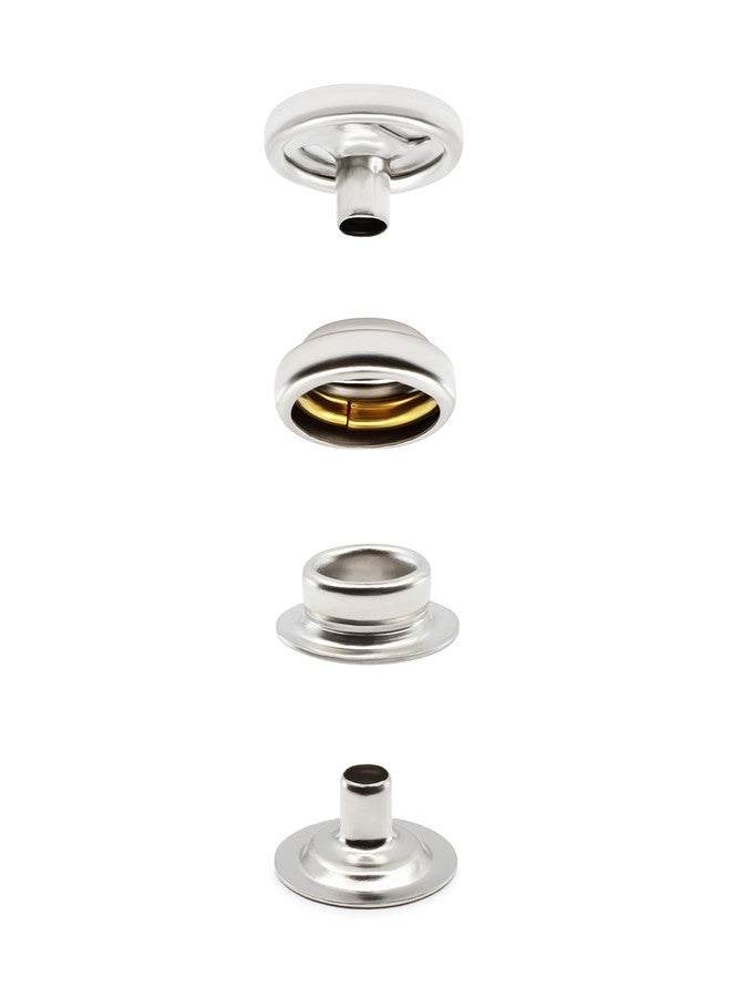 Dritz 18-65 Heavy Duty Snap Fastener Kit, Size 24 (5/8-Inch), Nickel-Plated Brass, 7 Sets - Image 2