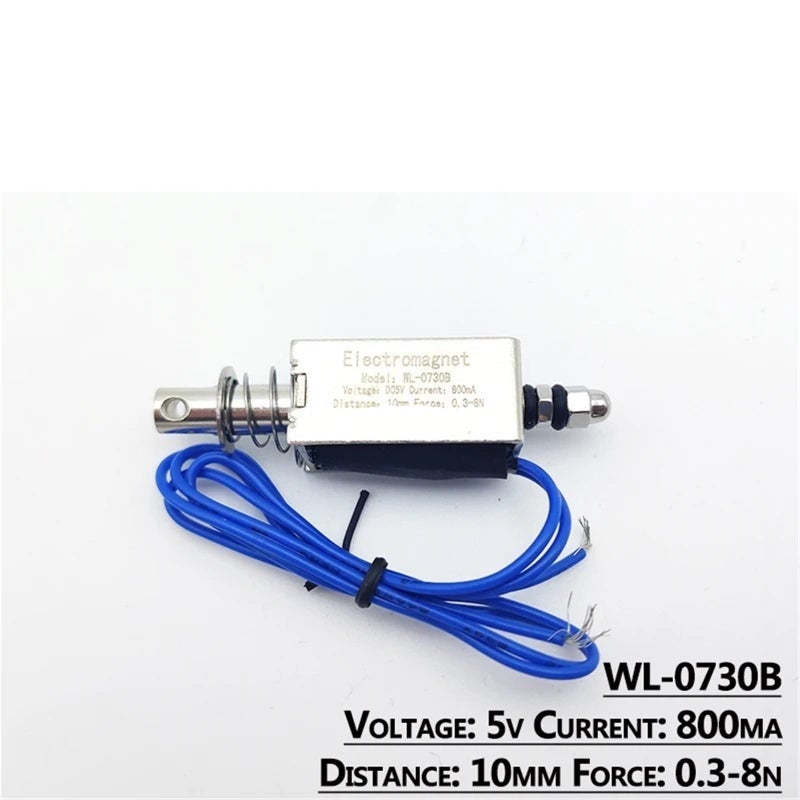 Open Frame Linear Solenoid Electromagnet Push Pull Type 24V 10mm Stroke 0 3 8N Force - Image 3