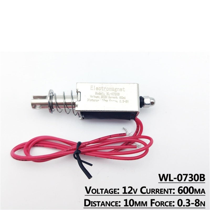 Open Frame Linear Solenoid Electromagnet Push Pull Type 24V 10mm Stroke 0 3 8N Force - Image 5