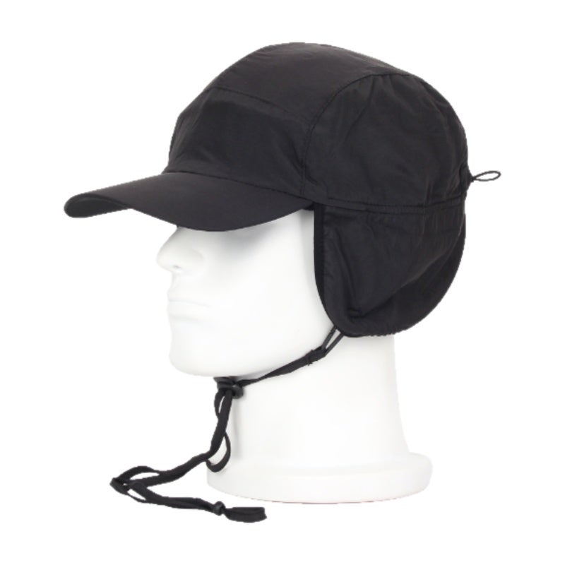 Winter Waterproof warm baseball cap with earmuffs Black