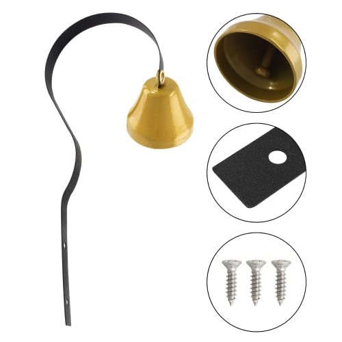BokWin 1 Pcs Shopkeepers Bell for Door Opening,Black Ring Doorbell 1.6 Inch Antique Door Bell for Remind Customer Coming - Image 4