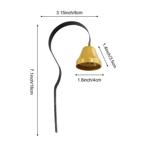 BokWin 1 Pcs Shopkeepers Bell for Door Opening,Black Ring Doorbell 1.6 Inch Antique Door Bell for Remind Customer Coming - Image 5