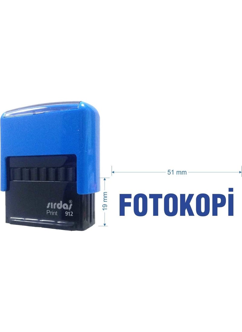 Sırdaş 912 Stamped Blue machine with Blue Felt "PHOTOCOPY" text  - Image 2