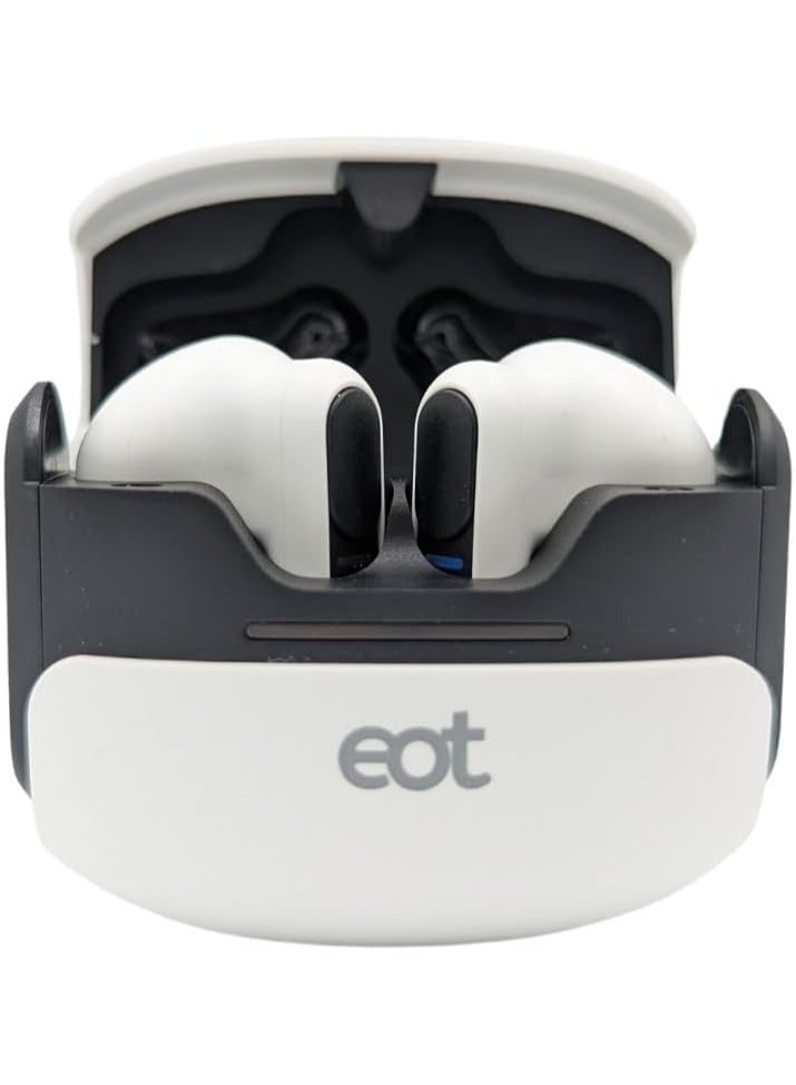 eot Astro Buds 100 TWS In-Ear Bluetooth Headphones with High-Quality Microphone | Lightweight Wireless Headphones 5.3 Pro Gaming Mode White eot - Image 2
