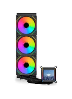 LIAN LI Galahad II LCD 360 AIO ARGB CPU Liquid Cooler with 120mm SL Infinity Fans, 2.88” IPS LCD Screen, Asetek 8th Gen 3600 RPM Pump, 2450 RPM Fan Speed, 79.9 CFM Airflow, Black | G89.GA2ALCD36INB.00  - Image 2