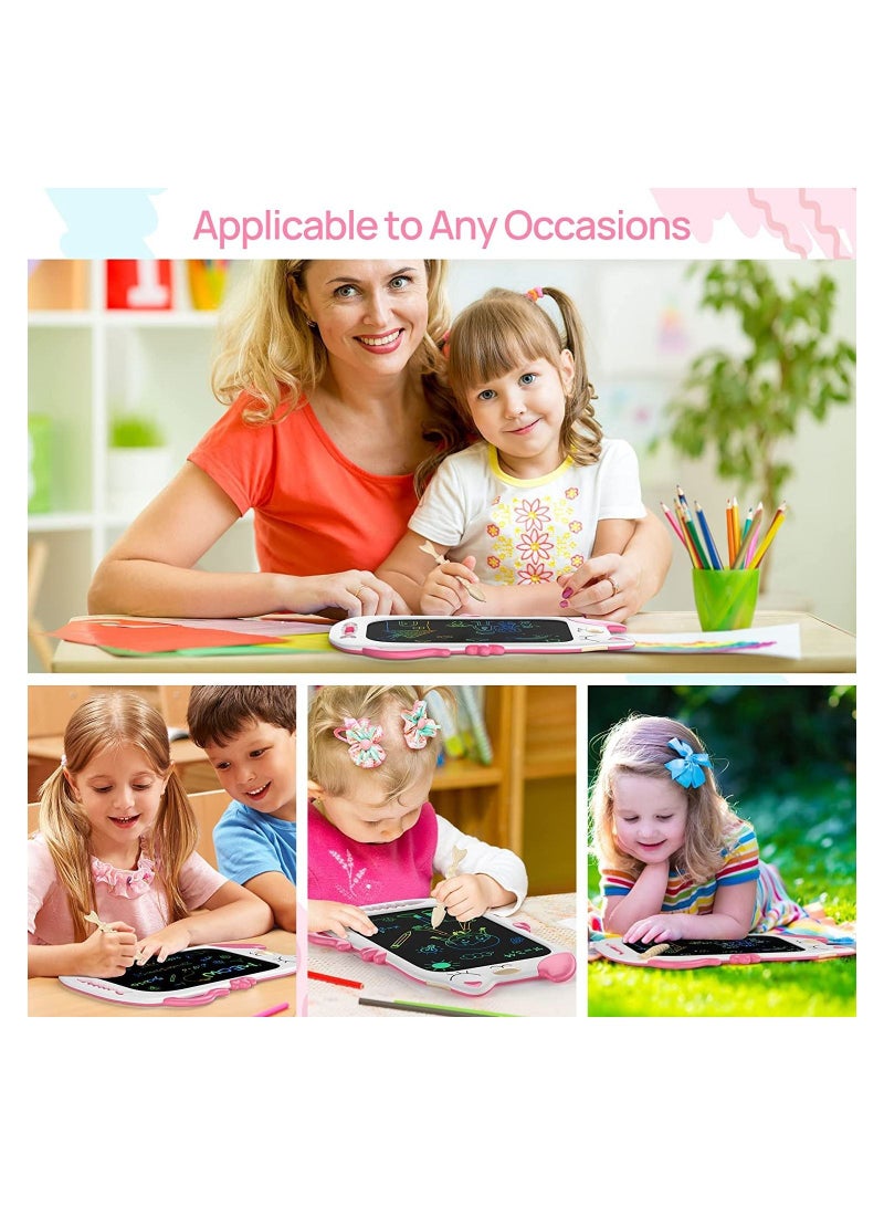 Y&D Cute Doodle Board Drawing Pad for Kids, 8.5 Inch Colorful Erasable Electronic Flexible LCD Screen, Toddler Educational Toy Preschool Learning Game Girls Gifts  - Image 3